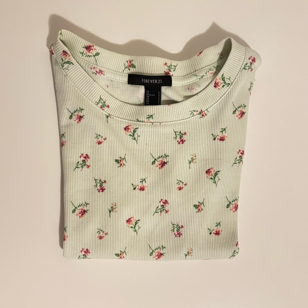 Pastel Green Forever 21 Crop Top
